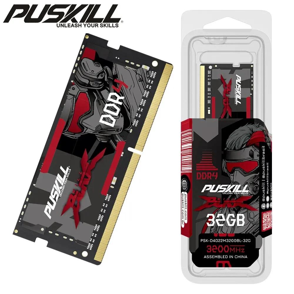 PUSKILL Killblade ޸ DDR4 Ʈ, 260  SODIMM RAM Ʈ ޸, 32GB, 16GB, 8GB, 1.2V, 3200mhz